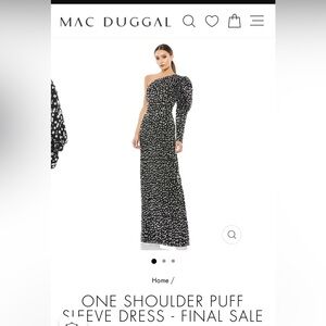 Mac Duggal One shoulder dress